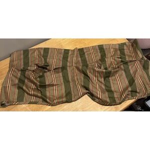WAVERLY Classics Sweetwater Stripe‎ Olive Green Amanda Curtain Valance 80x17"